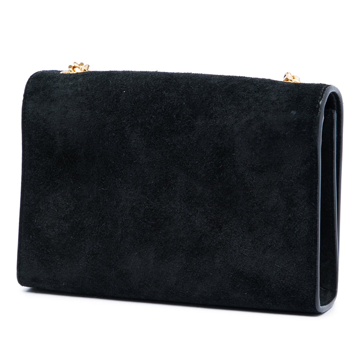 Saint Laurent Small Daim Monogram Kate Pompon Sac porté croisé