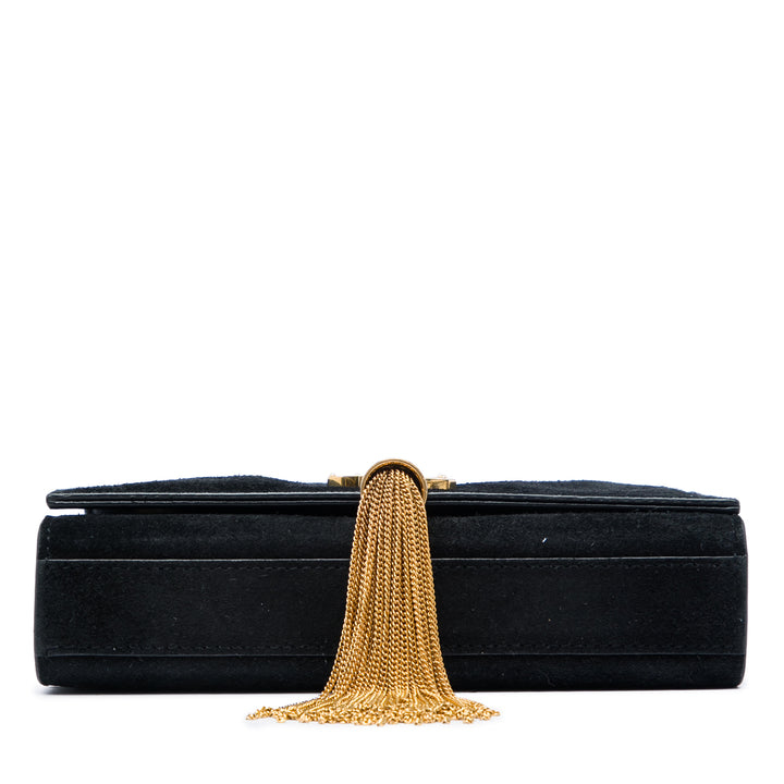 Saint Laurent Small Daim Monogram Kate Pompon Sac porté croisé
