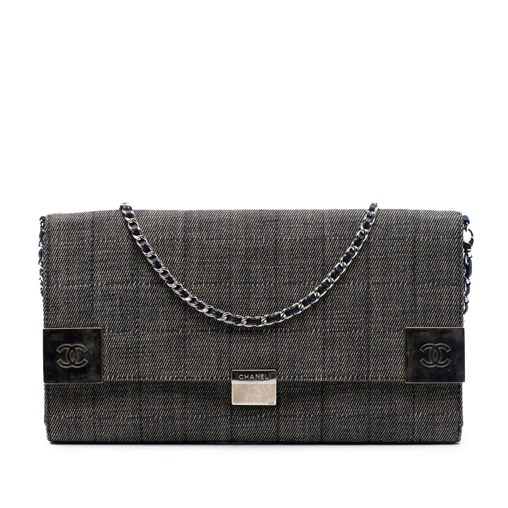 Chanel CC Choco Bar Jean Chain à rabat