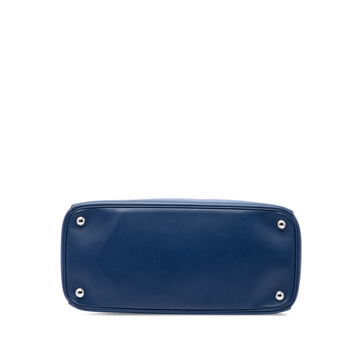 Prada Souple Veau Galleria Double Zippé Cabas Moyen Cuir