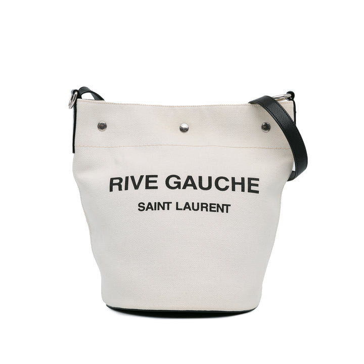 Canvas Rive Gauche Bucket Bag Brown - Gaby Paris