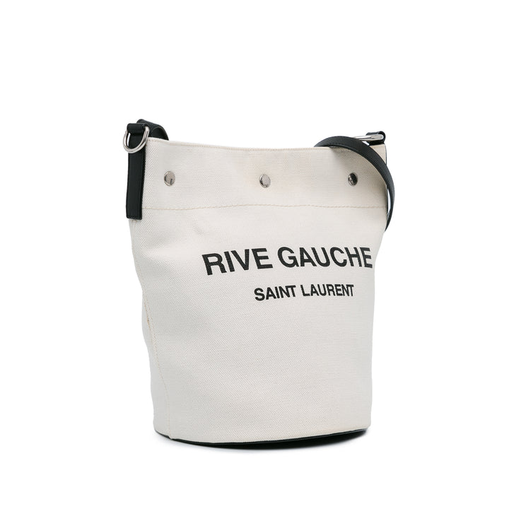 Canvas Rive Gauche Bucket Bag Brown - Gaby Paris