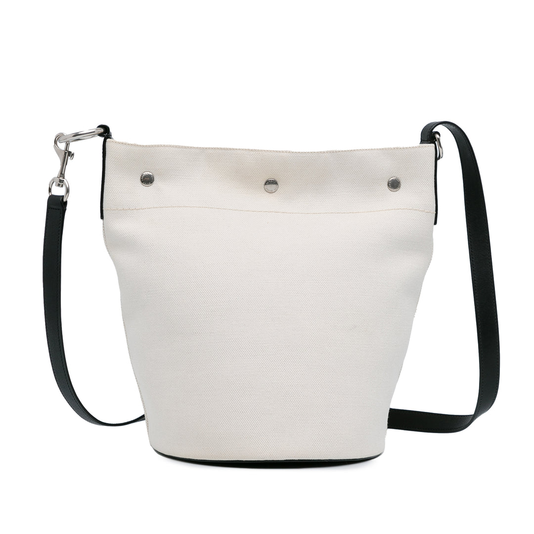 Canvas Rive Gauche Bucket Bag Brown - Gaby Paris