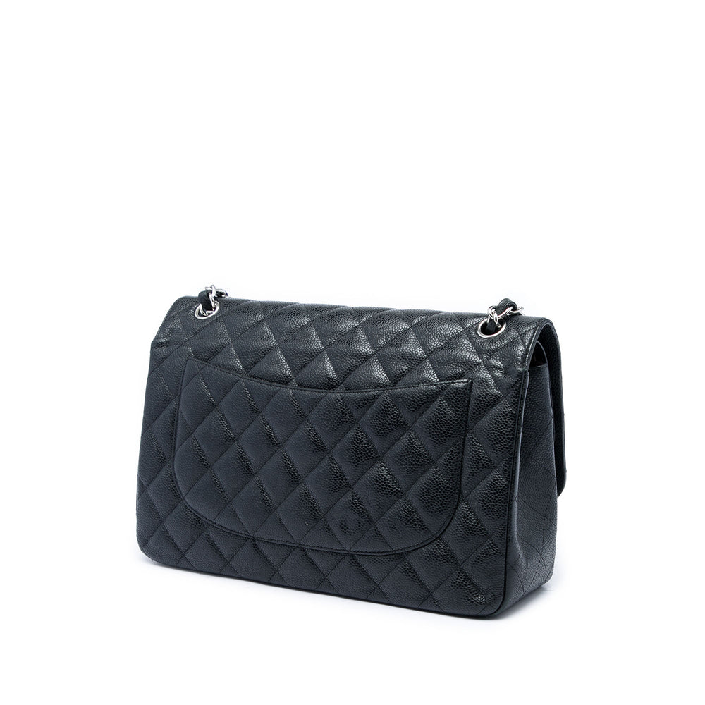 Chanel Sac porté épaule Classic Double rabat Jumbo Cuir caviar Noir – vue 2 – GABY PARIS