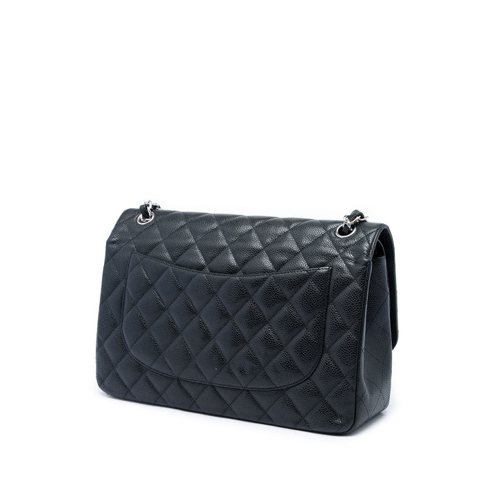 Chanel Sac porté épaule Classic Double rabat Jumbo Cuir caviar Noir – vue 2 – GABY PARIS
