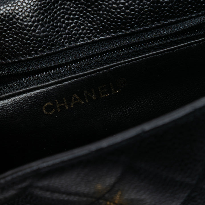 Chanel Mini CC Matelassé Caviar Envelope à rabat