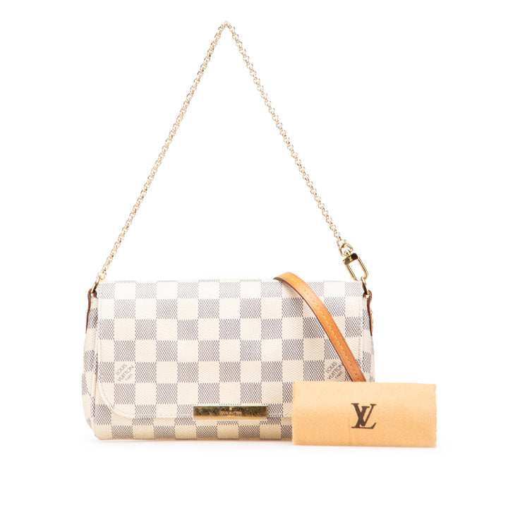 Damier Azur Favorite PM White - Gaby Paris
