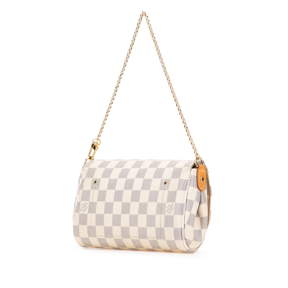 Damier Azur Favorite PM White - Gaby Paris