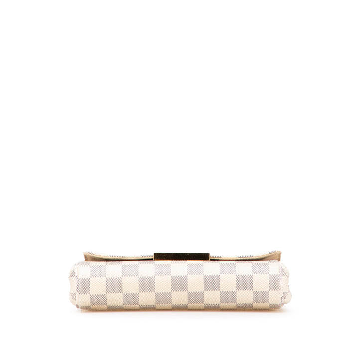 Damier Azur Favorite PM White - Gaby Paris