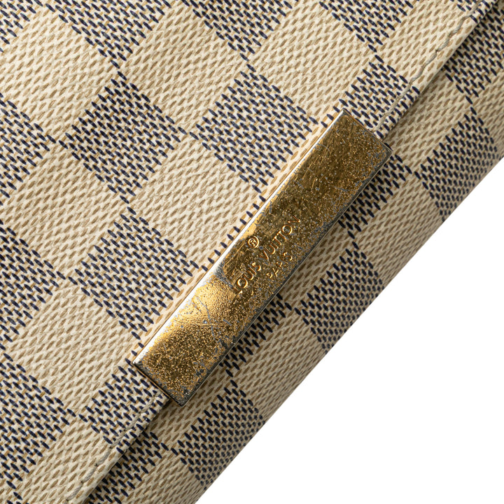 Damier Azur Favorite PM White - Gaby Paris
