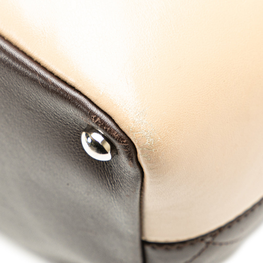 Medium Lambskin Cambon Ligne Tote Brown - Gaby Paris