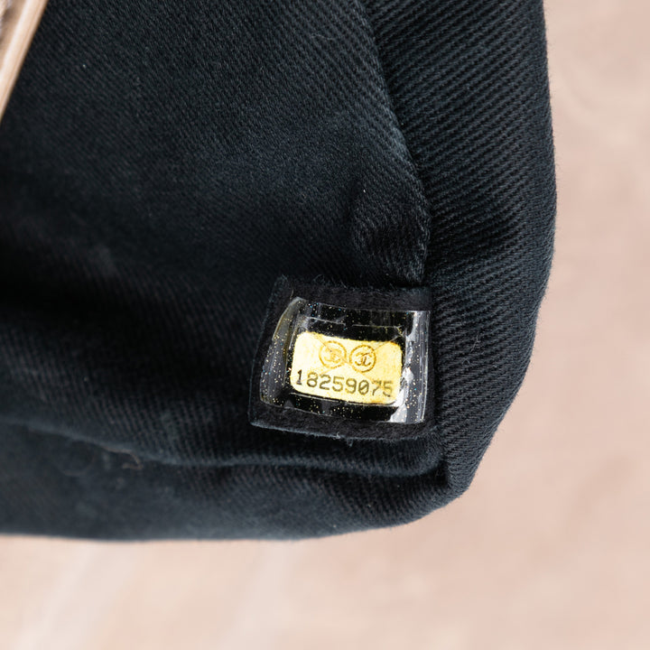 Chanel Large Glazed Cuir de veau Castle Rock anse supérieure à rabat