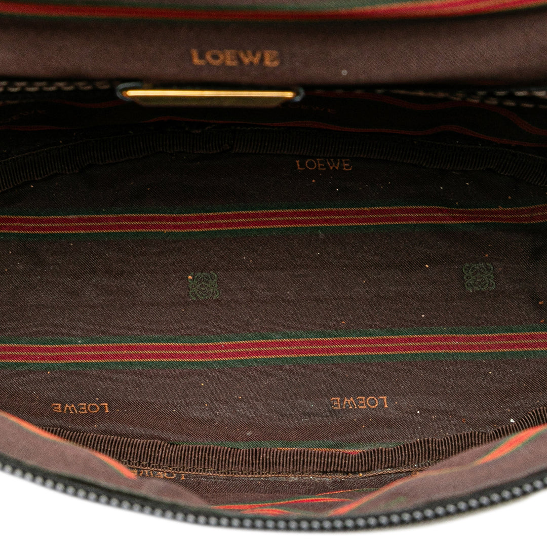 Leather Velasquez Twist Vanity Bag Black - Gaby Paris