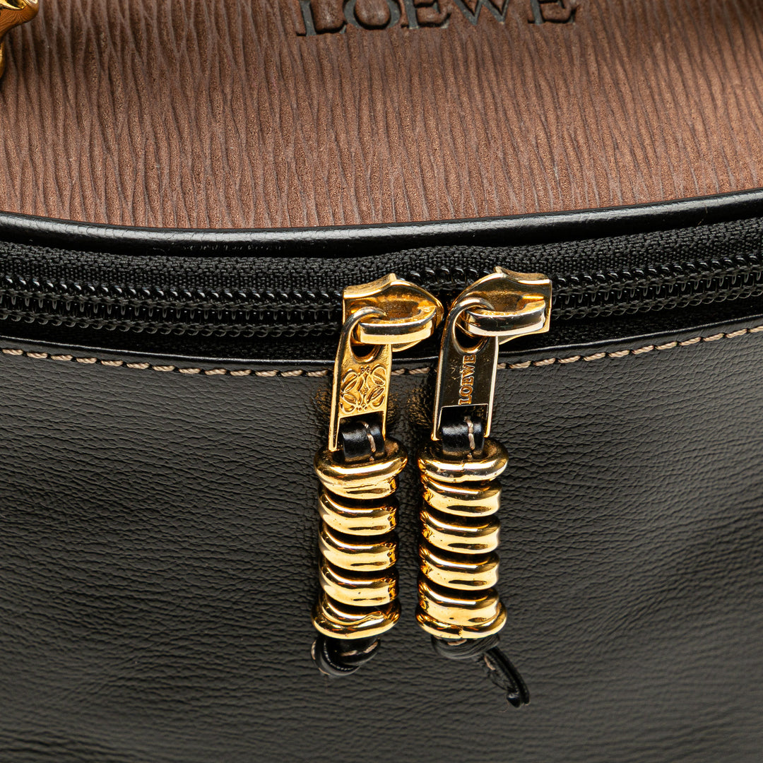 Leather Velasquez Twist Vanity Bag Black - Gaby Paris
