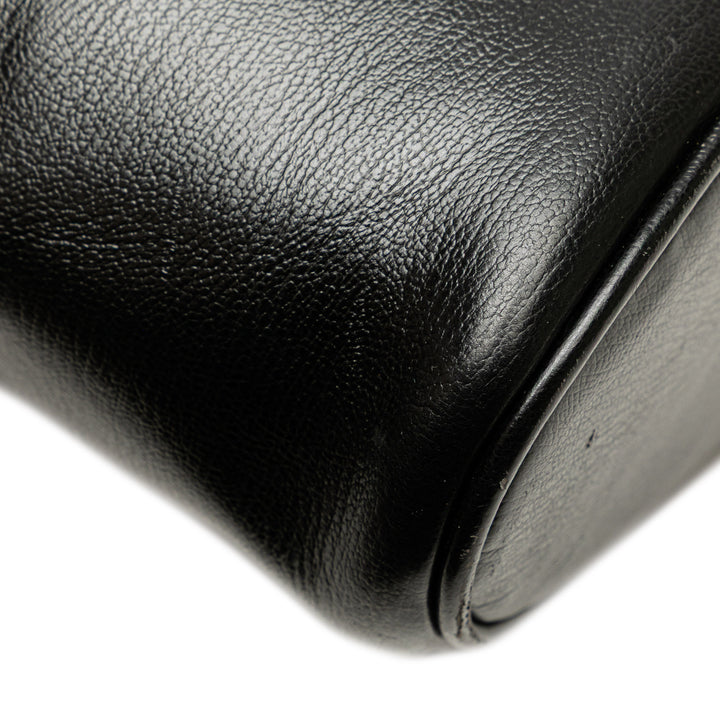 Leather Velasquez Twist Vanity Bag Black - Gaby Paris
