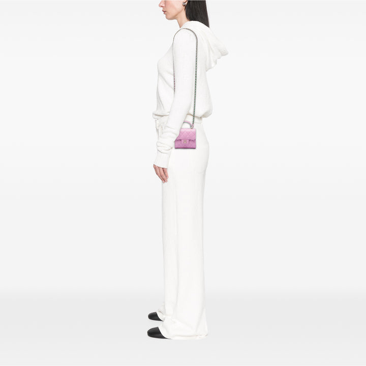 Chanel Mini CC Matelassé Cuir d’agneau anse supérieure Pochette avec chaîne