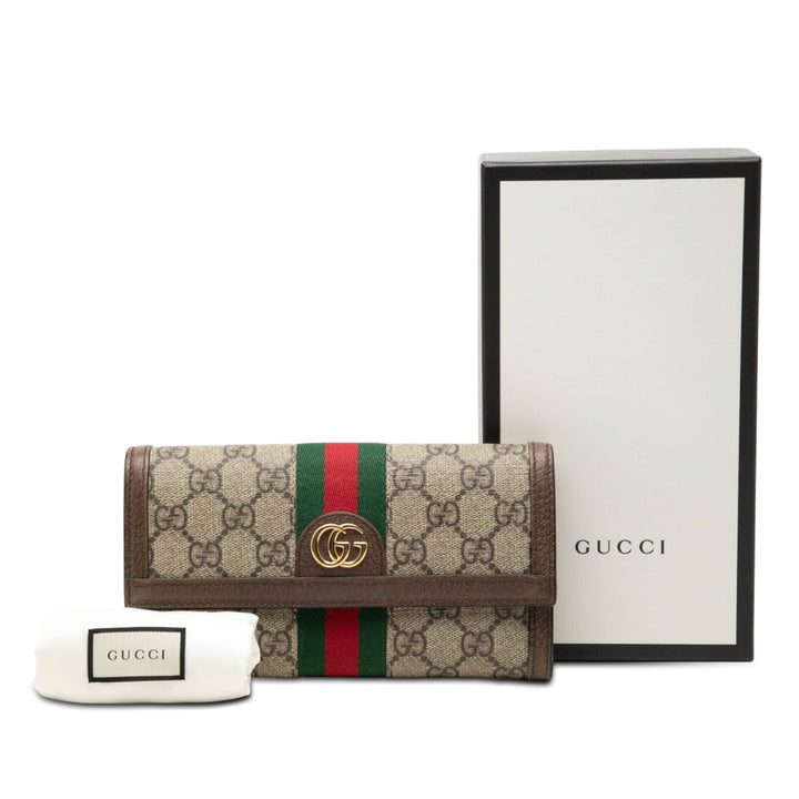Gucci GG Supreme Web Ophidia Continental Portefeuille