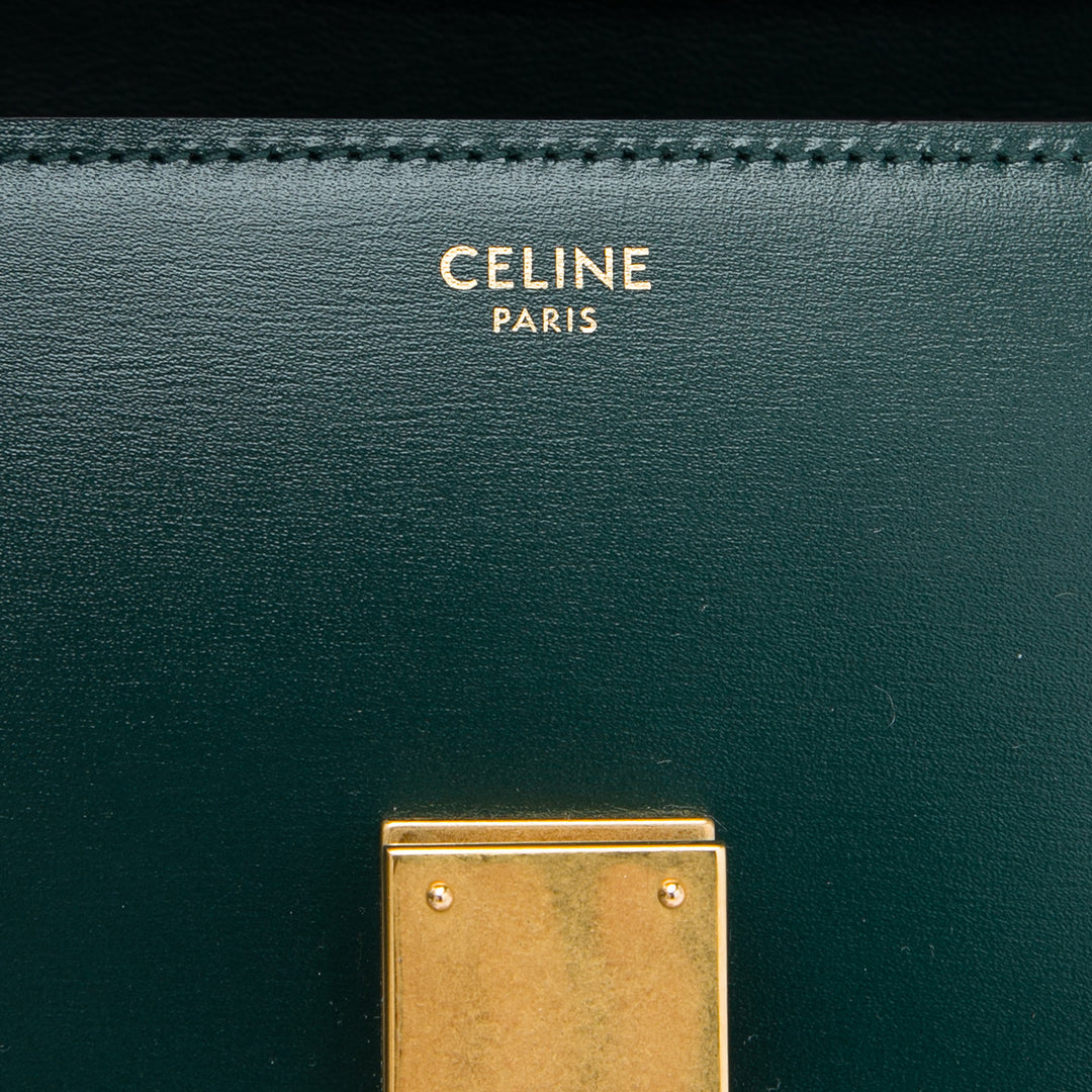 Celine Classic Boîte Teen Cuir de veau Vert – vue 5 – GABY PARIS