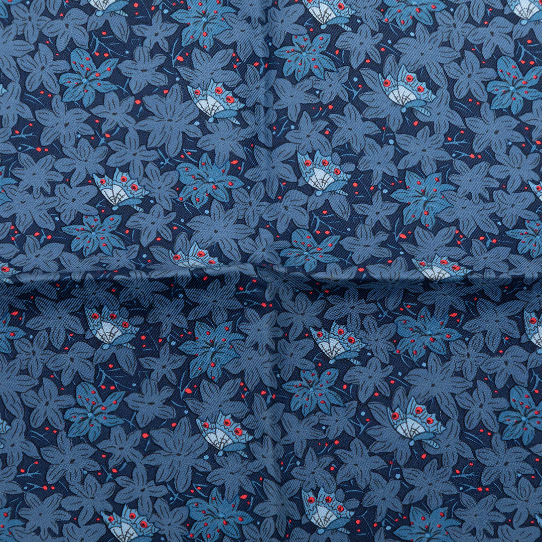 Hermès Flower et Butterfly Foulard 90 Soie