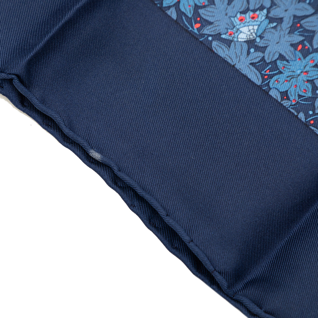 Hermès Flower et Butterfly Foulard 90 Soie