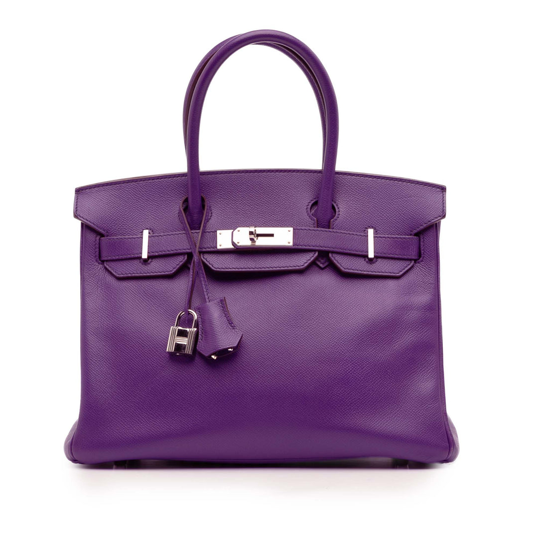 Epsom Birkin Retourne 30 Purple - Gaby Paris