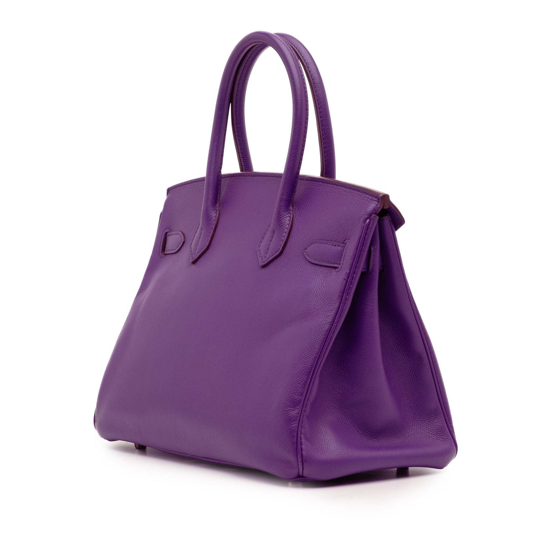 Epsom Birkin Retourne 30 Purple - Gaby Paris
