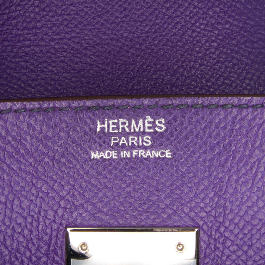 Epsom Birkin Retourne 30 Purple - Gaby Paris