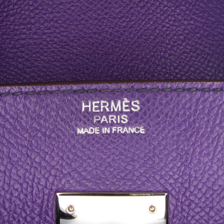 Epsom Birkin Retourne 30 Purple - Gaby Paris