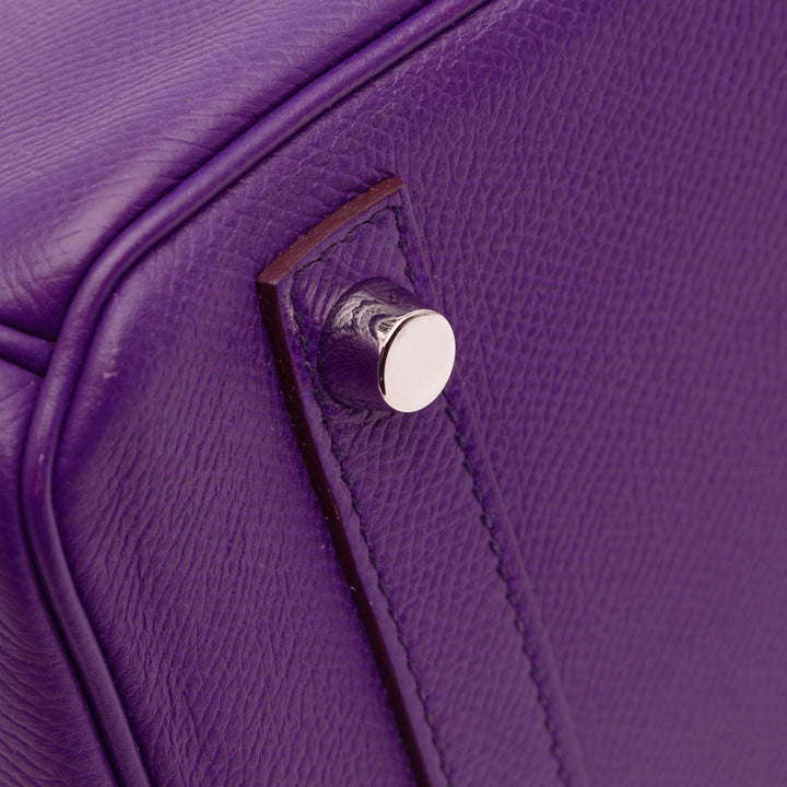 Epsom Birkin Retourne 30 Purple - Gaby Paris