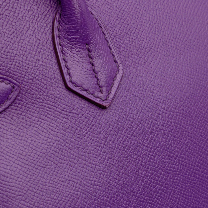 Epsom Birkin Retourne 30 Purple - Gaby Paris