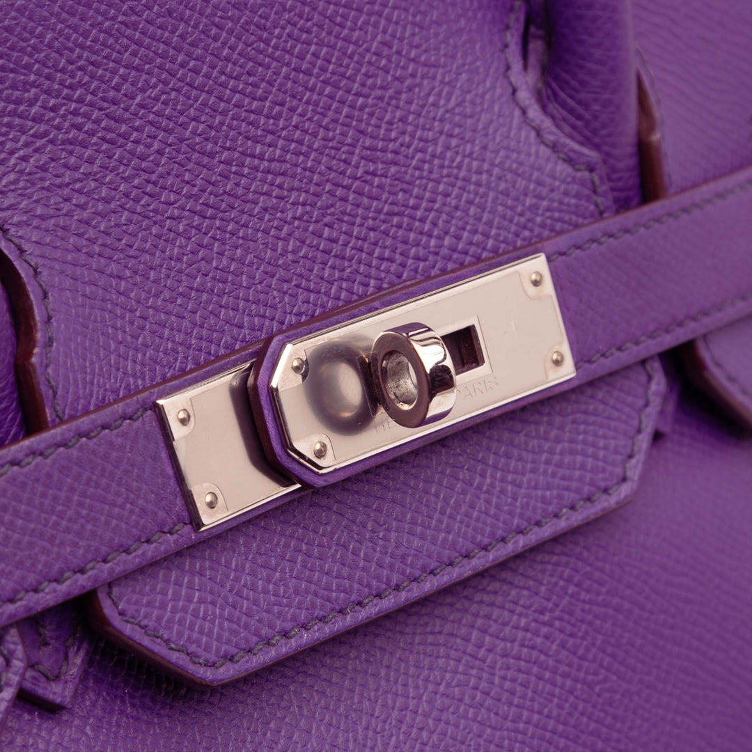 Epsom Birkin Retourne 30 Purple - Gaby Paris