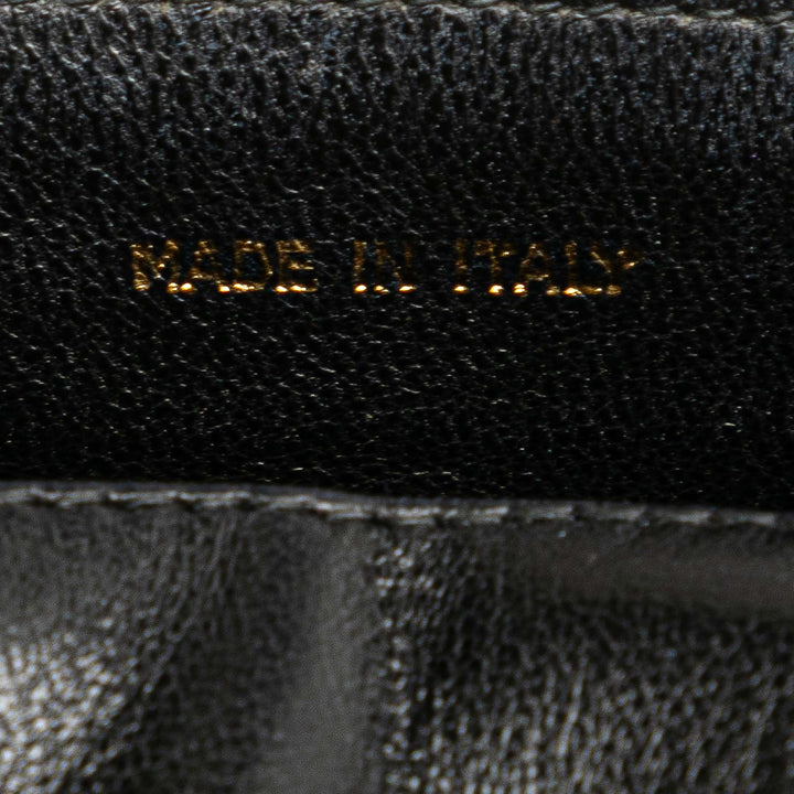CC Stitched Lambskin Flap Black - Gaby Paris