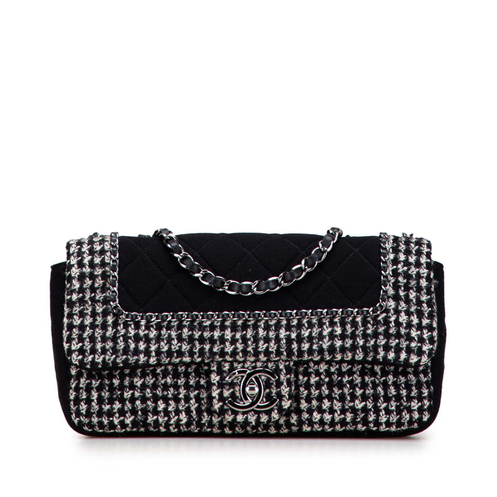Chanel Medium Quilted Jersey and Tweed Chain Flap Noir – GABY PARIS Authentique