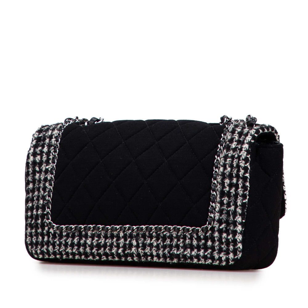 Chanel Medium Quilted Jersey and Tweed Chain Flap Noir – GABY PARIS Authentique