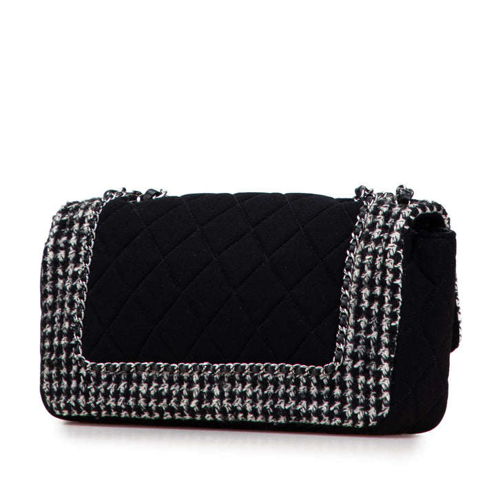 Chanel Medium Quilted Jersey and Tweed Chain Flap Noir – GABY PARIS Authentique