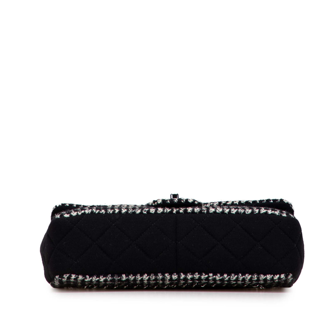 Chanel Medium Quilted Jersey and Tweed Chain Flap Noir – GABY PARIS Authentique