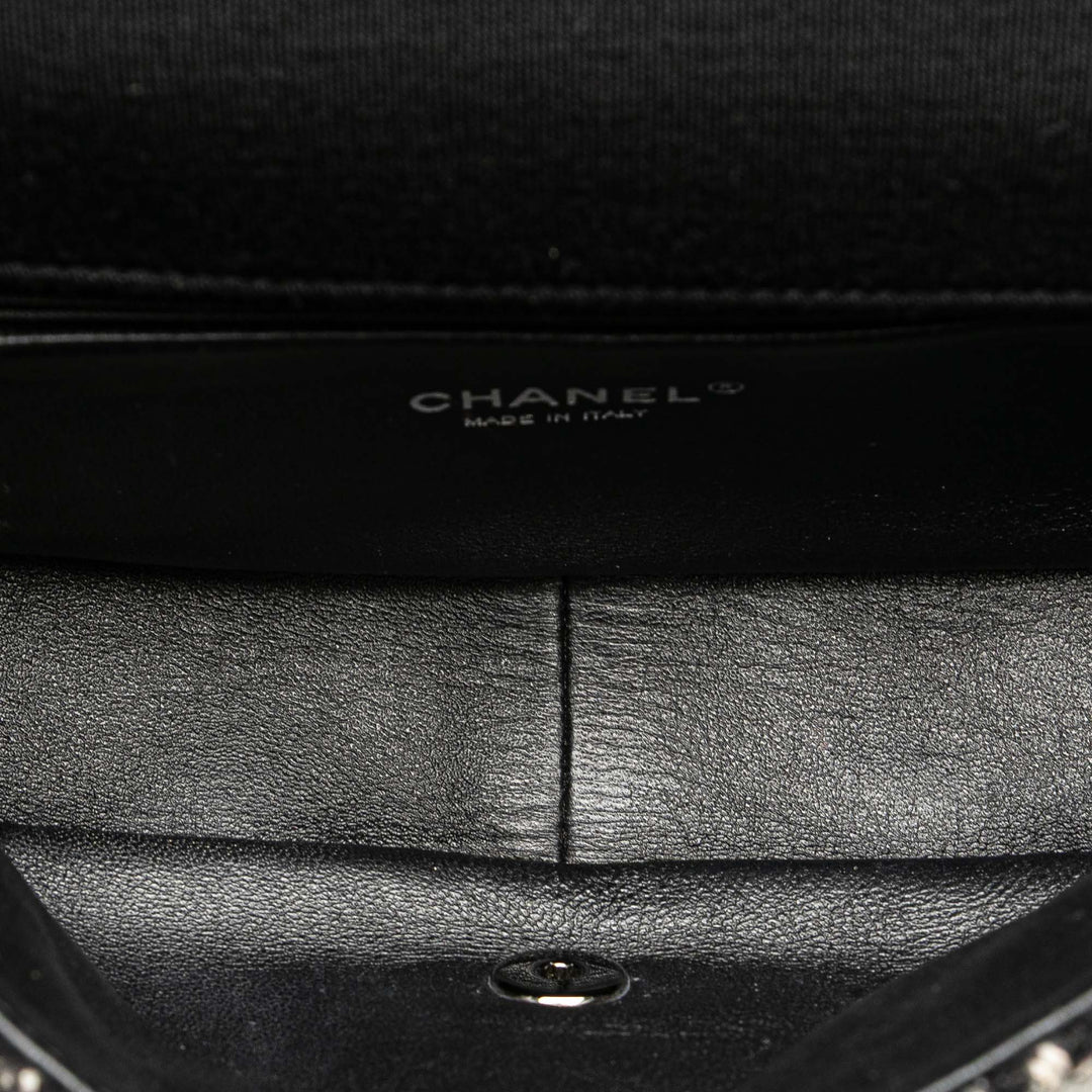 Chanel Medium Quilted Jersey and Tweed Chain Flap Noir – GABY PARIS Authentique