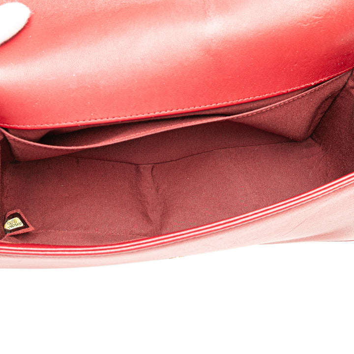Chanel Matelassé Boy à rabat Moyen Cuir d'agneau Rouge – vue 4 – GABY PARIS
