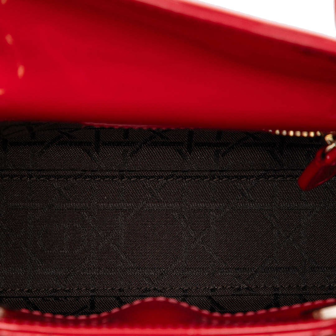 Dior Mini Cuir verni Cannage Lady Dior