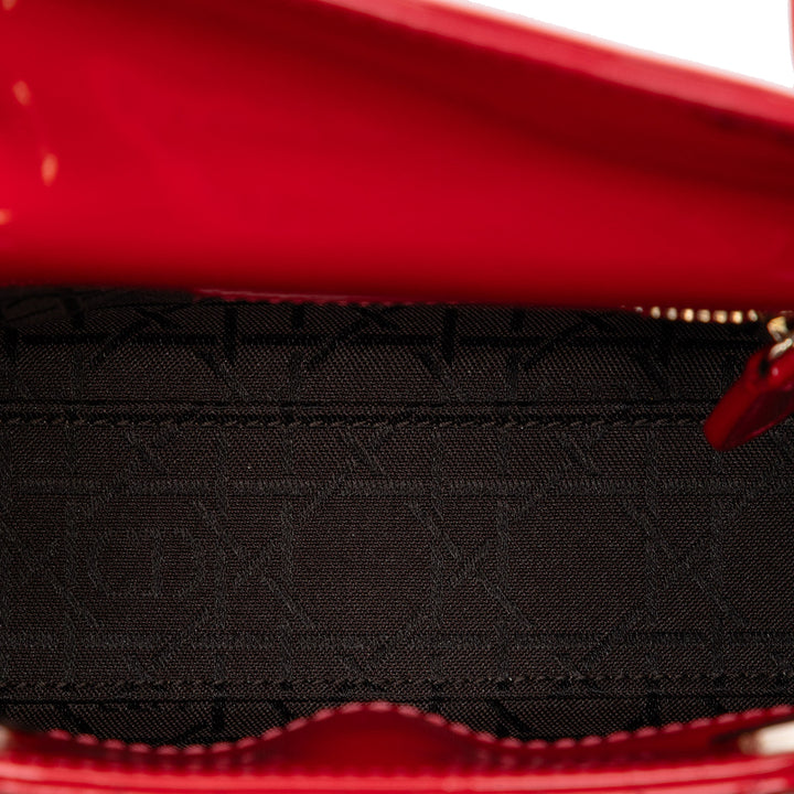 Dior Mini Cuir verni Cannage Lady Dior