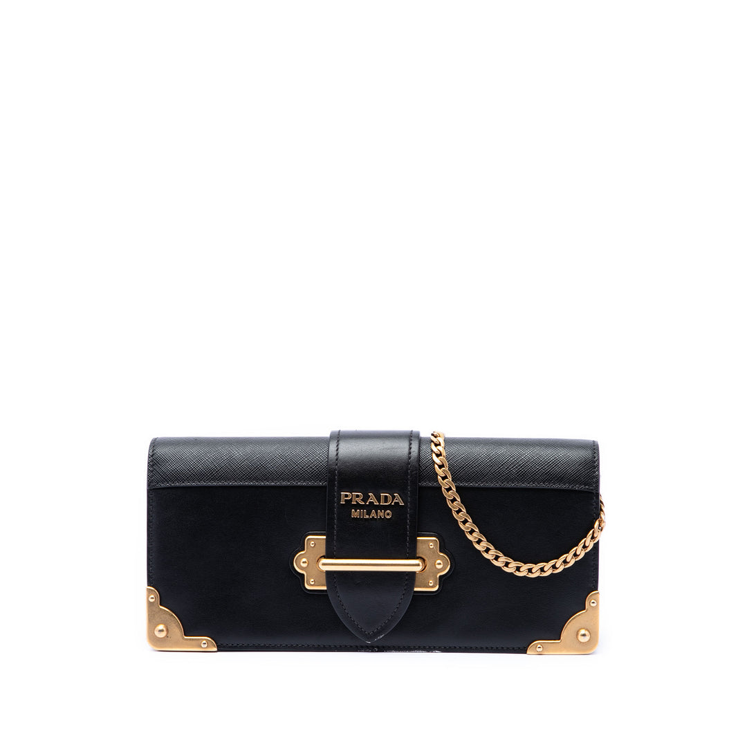 Prada City Veau et Saffiano Cahier Chain Pochette