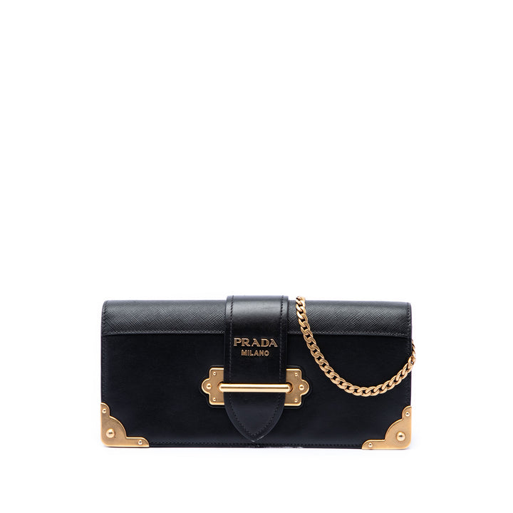 Prada City Veau et Saffiano Cahier Chain Pochette