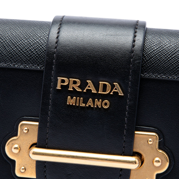 Prada City Veau et Saffiano Cahier Chain Pochette