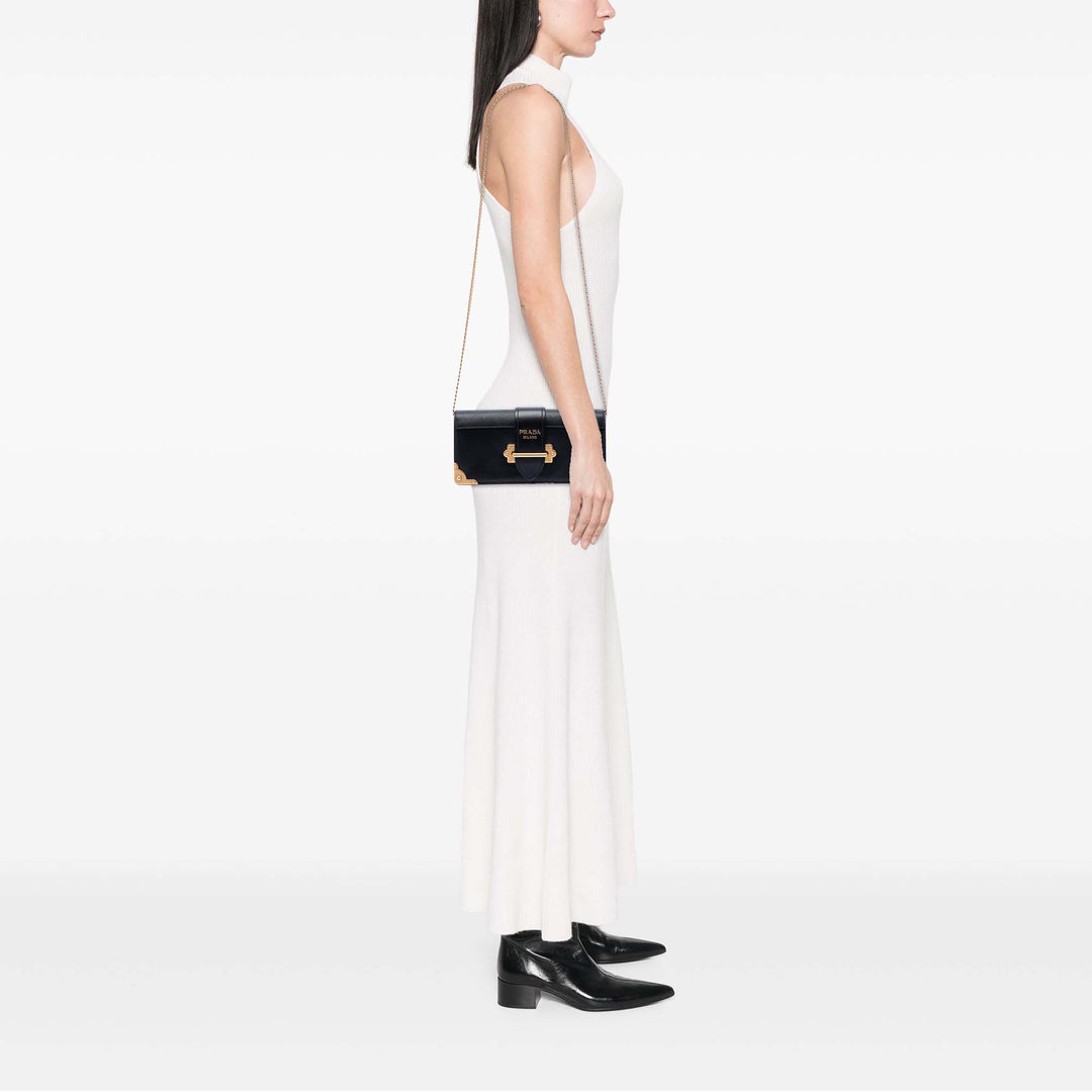 Prada City Veau et Saffiano Cahier Chain Pochette