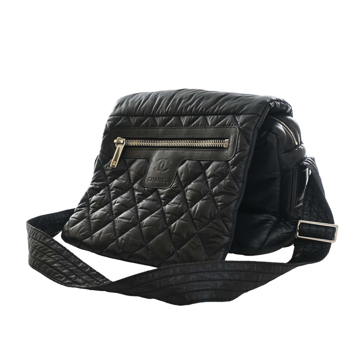 Matelassé Coco Cocoon Sac Messenger Petit Noir