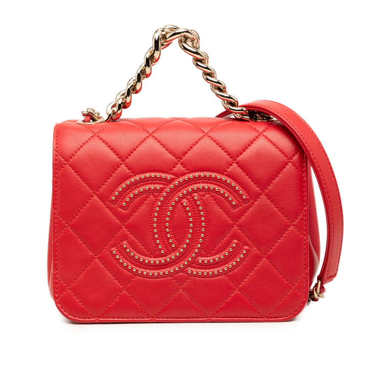 Chanel Matelassé Cuir d’agneau clouté Beauty Begins à rabat