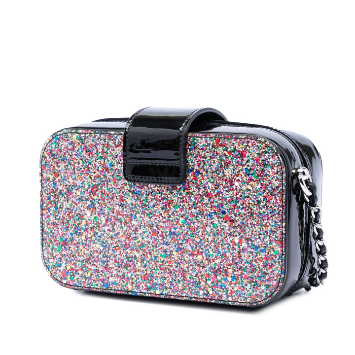 Chanel Glitter Cuir verni Evening On The Moon Camera Étui Multi