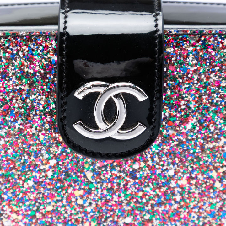 Chanel Glitter Cuir verni Evening On The Moon Camera Étui Multi