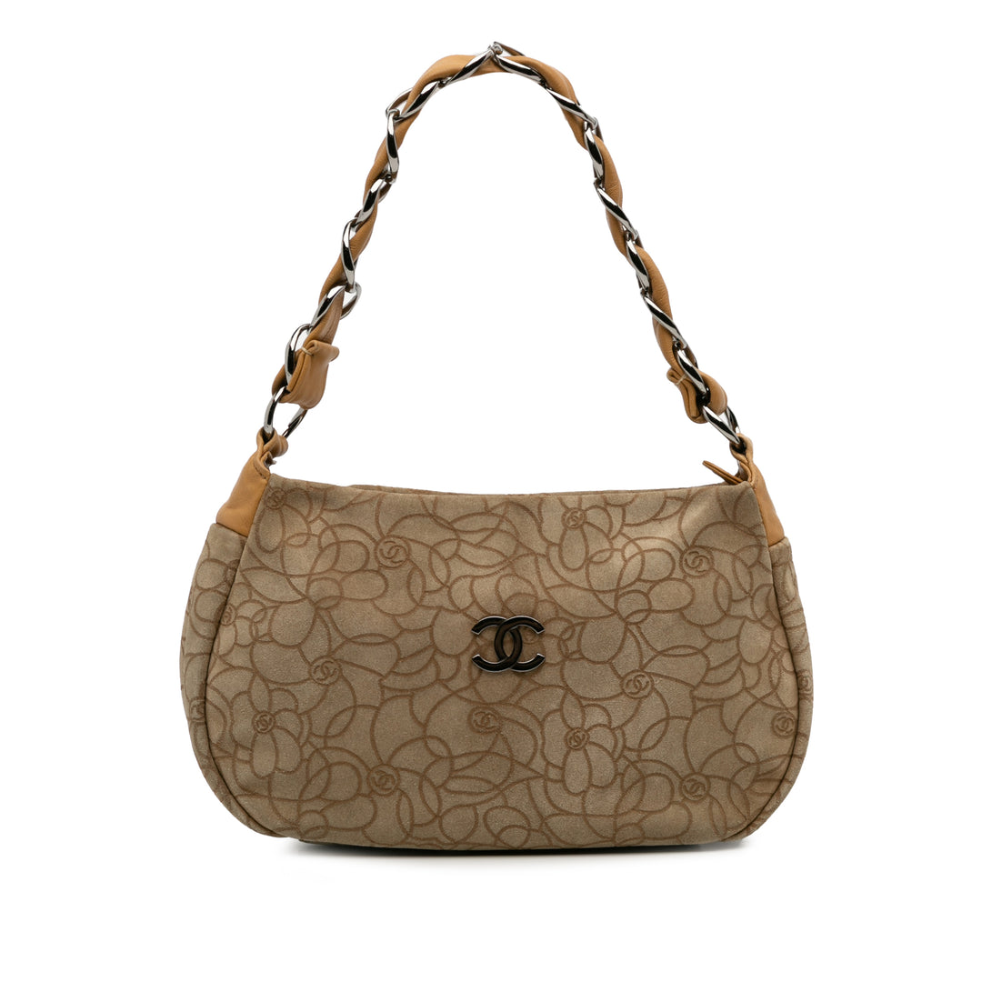 Chanel CC Camellia Hobo Marron