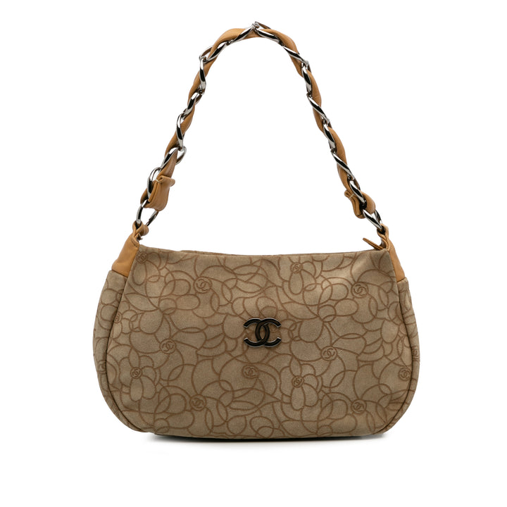 Chanel CC Camellia Hobo Marron